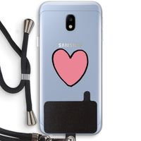 Hartje: Samsung Galaxy J3 (2017) Transparant Hoesje met koord