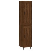 vidaXL Hoge kast 34,5x34x180 cm bewerkt hout bruin eikenkleur - thumbnail