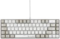Bedraad gamingtoetsenbord - THE G-LAB - KEYZ-HYDRO-WG/FR - 60% compact - AZERTY - Verlicht - Grijs/wit
