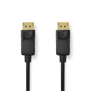 Nedis DisplayPort-Kabel | DisplayPort Male | DisplayPort Male | 8K@60Hz | Vernikkeld | 3.00 m | Rond | PVC | Zwart | Label - CCGL37014BK30