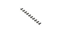 Flat Head Screws, Steel, Black Oxide, M4 x 10mm (10) (LOS255016)