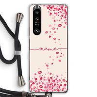 Hartjes en kusjes: Sony Xperia 1 III Transparant Hoesje met koord