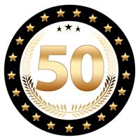 Bierviltjes 50 - 25x stuks - zwart/goud - luxe - verjaardag/jubilea - feestartikelen