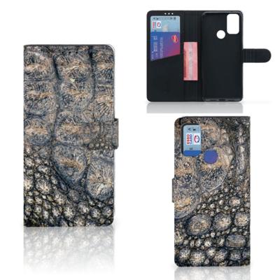 Alcatel 1S (2021) | Telefoonhoesje | Met pasjeshouder | Krokodillenprint