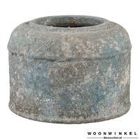 Feline Blue ceramic pot round XL - thumbnail
