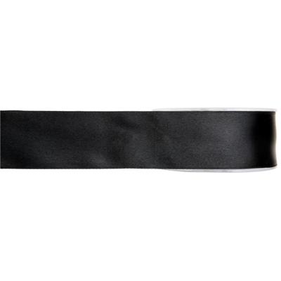 Hobby/decoratie sierlint - satijn - zwart - 1,5 cm/15 mm x 25 meter - cadeaulint