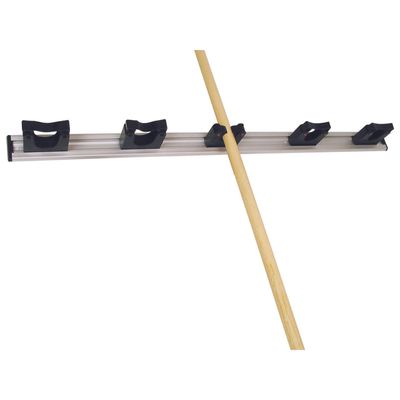 Tuin gereedschap houders/klemmen - 5x klemmen op rail - voor stelen - opbergsysteem