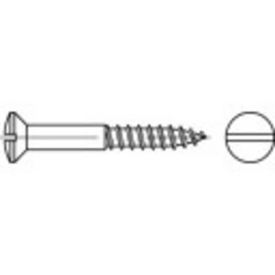 TOOLCRAFT TO-5445927 Bolverzonken houtschroeven 2 mm 20 mm Sleuf DIN 95 Messing 500 stuk(s)
