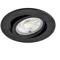 LED Inbouwspot - Brinton - 7W 630lm 38D - Dimbaar - 840 Natuurlijk Wit 4000K - Rond - Zwart