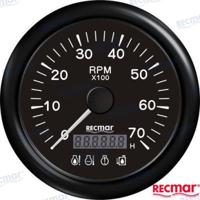 Relojes cuentavueltas y horarios RECKY07213 - CUENTAVUELTAS C/4 LED ALARMA 0/7000RPM N