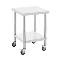 RVS tafel met wielen - PREMIUM - 60 x 60 cm - 120 kg - Royal Catering