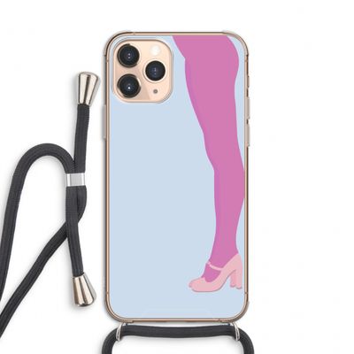 Pink panty: iPhone 11 Pro Transparant Hoesje met koord