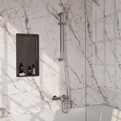 Brauer Chrome Edition Badkraan Opbouw - glijstang - 2 functies - 2 gladde knoppen - handdouche staaf 1 stand - chroom 5-CE-230