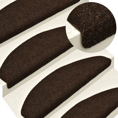 VidaXL Trapmatten zelfklevend 5 st 65x21x4 cm naaldvilt bruin
