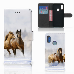 Xiaomi Mi A2 Lite Telefoonhoesje met Pasjes Paarden