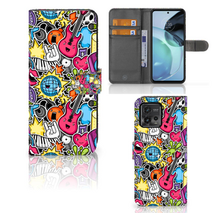 Motorola Moto G72 Wallet Case met Pasjes Punk Rock