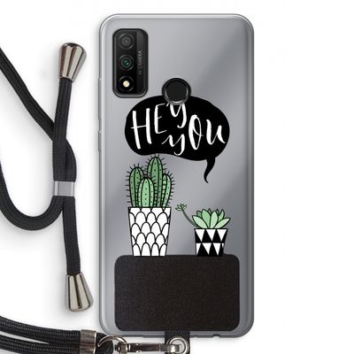 Hey you cactus: Huawei P Smart (2020) Transparant Hoesje met koord