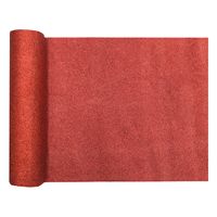 Tafelloper op rol - rood glitter - 28 x 300 cm - polyester