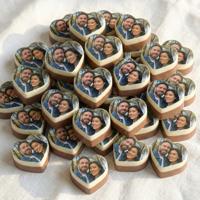 Chocolade bonbons hart met foto - 36 stuks