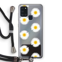 Margrietjes: Samsung Galaxy A21s Transparant Hoesje met koord Margrietjes: Samsung Galaxy A21s Transparant Hoesje met koord