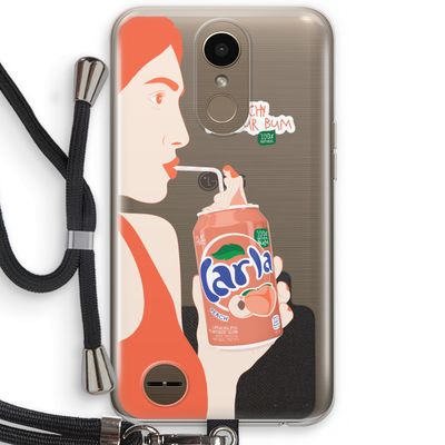 Peach please!: LG K10 (2017) Transparant Hoesje met koord