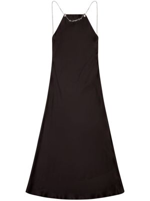 Diesel robe en satin D-Eliz à coupe mi-longue - Noir