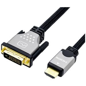 ROLINE 11.04.5872 video kabel adapter 3 m DVI HDMI Zwart, Zilver