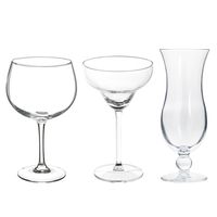 Cocktailglazen set - gin/margarita/blue hawaii glazen - 12x stuks