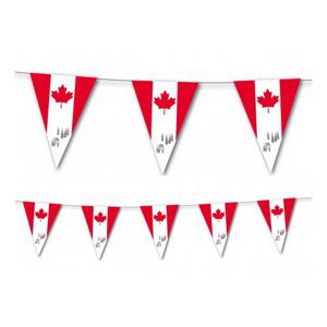 Canada vlaggenlijn - 2x - 3,5 meter - papier - decoratie slinger - Feestartikelen/versiering