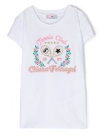 Chiara Ferragni Kids t-shirt en coton à logo brodé - Blanc Chiara Ferragni Kids t-shirt en coton à logo brodé - Blanc