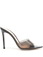 Gianvito Rossi mules Elle 105 mm à bride transparente - Noir - thumbnail