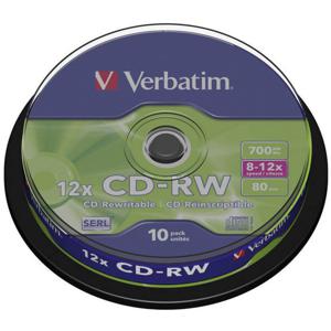 Verbatim 43480 CD-RW disc 700 MB 10 stuk(s) Spindel Herschrijfbaar