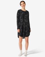 HEMA Takkie damesnachthemd micro zwart (zwart) - thumbnail