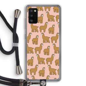 Alpacas: Samsung Galaxy A41 Transparant Hoesje met koord