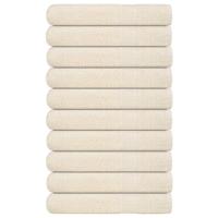 VidaXL Handdoeken frogn 10 st 100x200 cm 360 g/m² crème