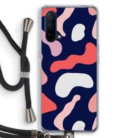 Memphis Shapes Pink: OnePlus Nord CE 5G Transparant Hoesje met koord