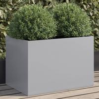 VidaXL Plantenbak 62x40x39 cm gegalvaniseerd staal zilverkleurig