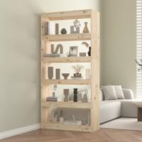 Boekenkast/kamerscherm 80x30x167,4 cm massief grenenhout