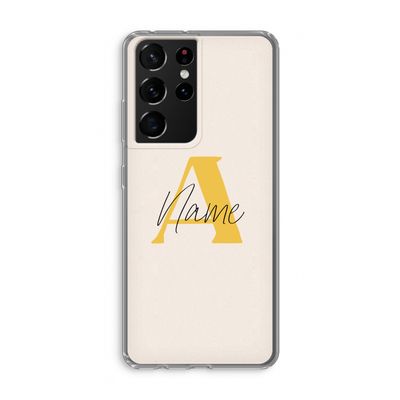 Amber Script: Samsung Galaxy S21 Ultra Transparant Hoesje