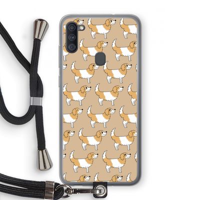 Doggy: Samsung Galaxy A11 Transparant Hoesje met koord