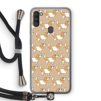 Doggy: Samsung Galaxy A11 Transparant Hoesje met koord