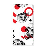 Mobiel BookCase Samsung Galaxy A51 Skull Red