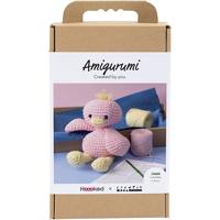 Creativ Company Hobbyset amigurumi, eendje, lichtroze, lichtgeel, 1 doos