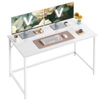 Bureau met metalen frame, Esdoornwit / 120 x 60 cm
