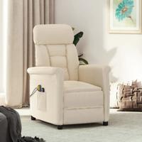 Massagestoel elektrisch microvezelstof beige Massagestoel elektrisch microvezelstof beige
