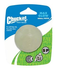 Chuckit max glow bal glow in the dark (SMALL 5X5X5 CM)