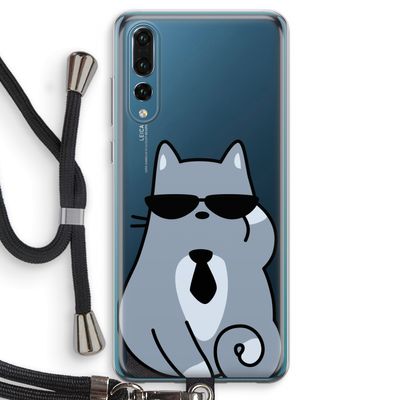 Cool cat: Huawei P20 Pro Transparant Hoesje met koord