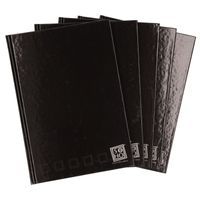 5x Luxe zwarte schriften gelinieerd A4 formaat - thumbnail