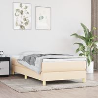 Boxspringframe stof crmekleurig 80x200 cm - thumbnail