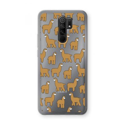 Alpacas: Xiaomi Redmi 9 Transparant Hoesje